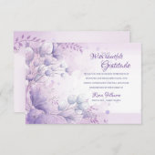 Lavender Floral Sympathie Hartelijk dank Kaart (Voorkant / Achterkant)