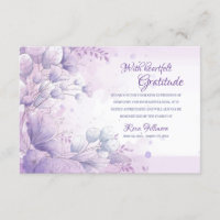 Lavender Floral Sympathie Hartelijk dank