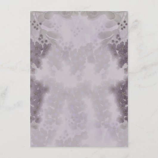 Lavender Floral Waterverf Wedding Menu (Achterkant)