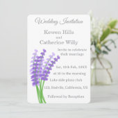 Lavender Floral Wedding Invitation (Debout devant)