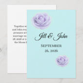  Lavender Floral Wedding Invitation (Devant / Derrière)