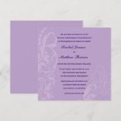 Lavender Floral Wedding Invitation Kaart (Voorkant / Achterkant)