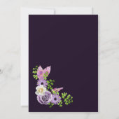 Lavender Floral Wedding Invitation Kaart (Achterkant)