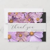 Lavender Floral Wedding Thank You Card Bedankkaart (Voorkant)