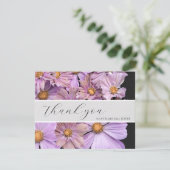 Lavender Floral Wedding Thank You Card Bedankkaart (Staand voorkant)