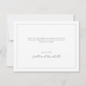 Lavender Floral Wedding Thank You Card Bedankkaart (Achterkant)