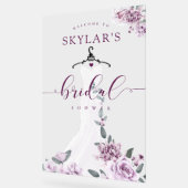 Lavender Florals Blanc Mariage robe Fête des marié (Angle)