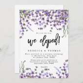 lavender florals boho modern we hebben uitnodiging (Voorkant / Achterkant)