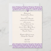 Lavender Florentine Wedding Invitation Kaart (Voorkant)