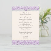 Lavender Florentine Wedding Invitation Kaart (Staand voorkant)