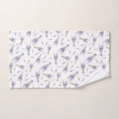 Lavender Flower Bung Motif pourpre Bow Monogramme (Serviette à main)