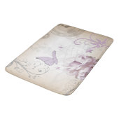 Lavender Flower, Butterfly, Music, Clocks, Clocks Badmat (Gekanteld)