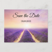 Lavender Flower Country Enregistrer la date Carte (Devant)