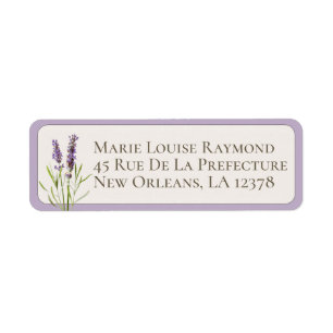 lavender Flower Custom Return-adreslabel Etiket