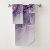 Lavender Flower Dream Modern Abstract Fractal Art Bad Handdoek (Insitu)