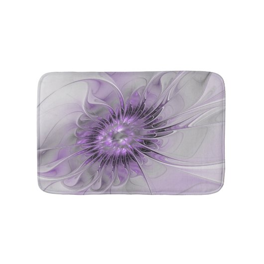 Lavender Flower Dream Modern Abstract Fractal Art Badmat (Voorkant)