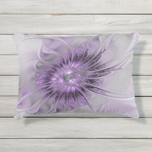 Lavender Flower Dream Modern Abstract Fractal Art Buitenkussen