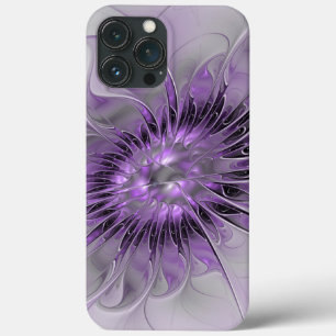 Lavender Flower Dream Modern Abstract Fractal Art iPhone 13 Pro Max Hoesje