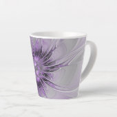Lavender Flower Dream Modern Abstract Fractal Art Latte Mok (Rechterhoek)