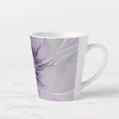 Lavender Flower Dream Modern Abstract Fractal Art Latte Mok (Rechts)