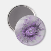 Lavender Flower Dream Modern Abstract Fractal Art Magneet (Voorkant / Achterkant)