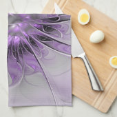 Lavender Flower Dream Modern Abstract Fractal Art Theedoek (Quarter Fold)