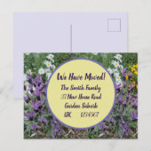 Lavender Flower Nouvelle Adresse Carte Postale Nou (Devant / Derrière)