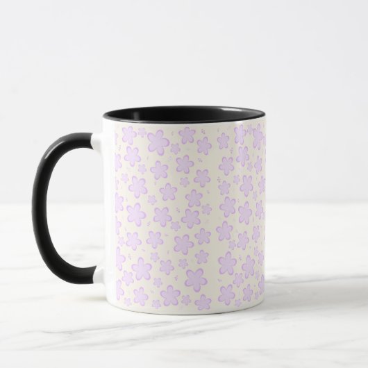 Lavender Flower Pattern Mug (Gauche)