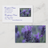 Lavender Flower Photo Visitekaartje (Voorkant / Achterkant)