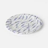 Lavender Flower Sprigs Rustic Floral Papieren Bordje (Gekanteld)