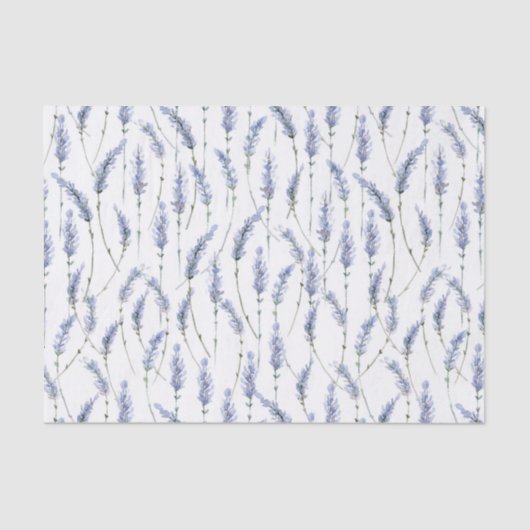 Lavender Flower Sprigs Rustic Floral Tissuepapier (Voorkant)