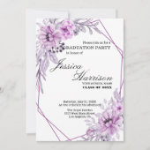 Lavender Flowers Afstuderen uitnodiging (Voorkant)