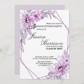 Lavender Flowers Afstuderen uitnodiging (Voorkant / Achterkant)