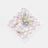 Lavender Flowers Bow Birthday Servet (Hoek)