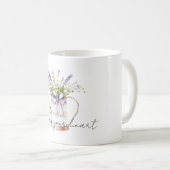 Lavender Flowers Bow Koffiemok (Voorkant rechts)