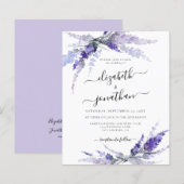 Lavender Flowers Floral Lila Budget Mauve Wedding (Voorkant / Achterkant)