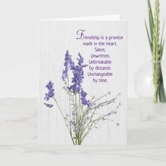 Lavender Flowers for Friendship Kaart (Voorkant)