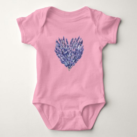 Lavender Flowers Heart Romper (Voorkant)