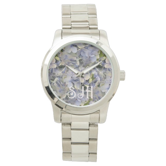 Lavender Flowers Hydrangea Face Horloge (Voorkant)