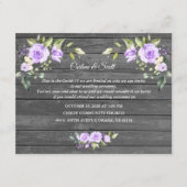 Lavender Flowers Old Barn Weddenschap Reception Informatiekaartje (Voorkant)