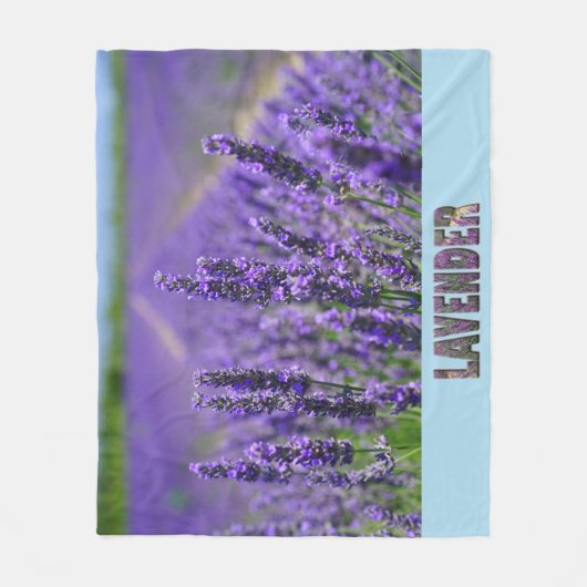 Lavender Flowers Paarse Floral Fleece Deken (Voorkant)