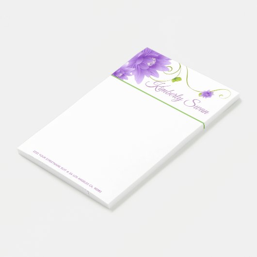 Lavender Flowers Post-it® Notes (Schuin)