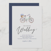  lavender Flowers Rustic Bicycle Wedding (Voorkant / Achterkant)