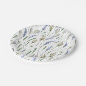 Lavender Flowers Rustic Floral Papieren Bordje (Gekanteld)