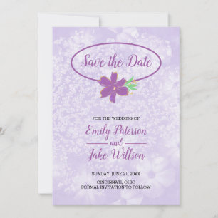 Lavender Flowers Save The Date