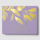 Lavender Foil Funeral Livre D'Invité En Mémoire Am (Verso)