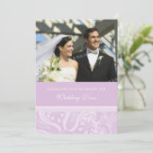 Lavender Foto Wedding Vow Renewal Uitnodigingen (Staand voorkant)