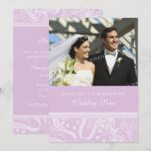 Lavender Foto Wedding Vow Renewal Uitnodigingen (Voorkant / Achterkant)