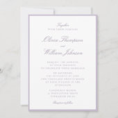 Lavender Framed Wedding Invitation (Devant)