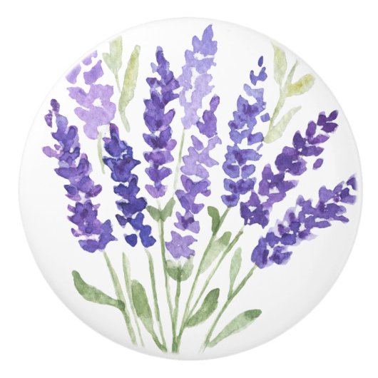 Lavender - Franse Decor Ceramic Knob Keramische Knop (Voorkant)